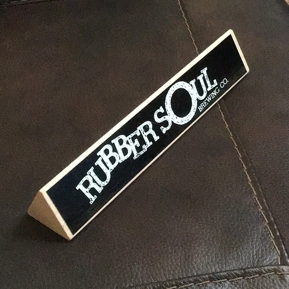 🍻 Rubber Soul Brewing Co 3-Sided Beer Tap Handle 9", Hummelstown PA - Picture 2 of 3